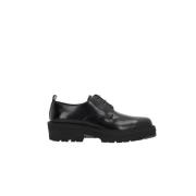 Zwarte leren Derby schoenen Givenchy , Black , Heren