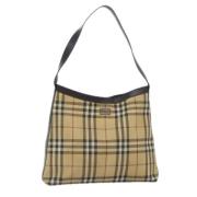 Pre-owned Canvas shoulder-bags Burberry Vintage , Beige , Dames