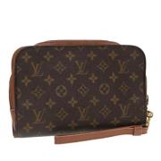 Pre-owned Canvas clutches Louis Vuitton Vintage , Brown , Dames