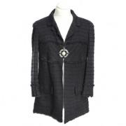 Pre-owned Fabric outerwear Chanel Vintage , Blue , Dames