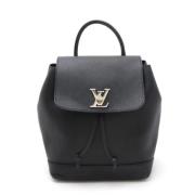 Pre-owned Leather backpacks Louis Vuitton Vintage , Black , Dames