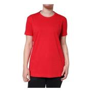 Rode Katoenen Logo T-shirt voor Vrouwen Dolce & Gabbana , Red , Dames