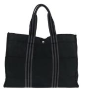 Pre-owned Canvas handbags Hermès Vintage , Black , Dames