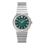 Dameshorloge Greca Logo bicolor 38 mm Versace , Green , Dames