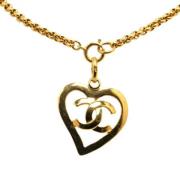 Pre-owned Metal chanel-jewelry Chanel Vintage , Yellow , Dames