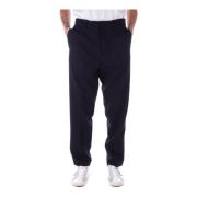 Logo Achterkant Rits Broek Emporio Armani , Blue , Heren