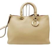 Pre-owned Leather handbags Dior Vintage , Beige , Dames