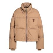 Puffer Jacket Ami Paris , Beige , Dames