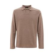 Grijs Katoenen Poloshirt Corneliani , Beige , Heren