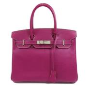 Pre-owned Leather handbags Hermès Vintage , Pink , Dames