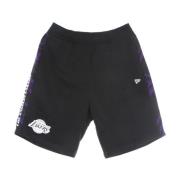 NBA Print Trainingsbroek Shorts Zwart New Era , Black , Heren