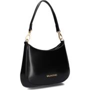 Zwarte leren hobo tas Valentino by Mario Valentino , Black , Dames