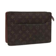 Pre-owned Canvas clutches Louis Vuitton Vintage , Brown , Dames