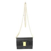 Pre-owned Leather crossbody-bags Salvatore Ferragamo Pre-owned , Black...