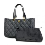 Pre-owned Leather handbags Chanel Vintage , Black , Dames