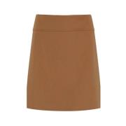 Bruine Wollen Rok met Rits Max Mara , Brown , Dames