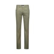 Groene katoenen chino slim fit broek Gardeur , Green , Heren