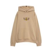 Beige Unisex Hoodie Felpa Barrow , Beige , Heren