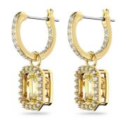 Druppeloorbellen Millenia Octagon Slijpsel Swarovski , Yellow , Dames