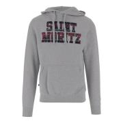 Logo Katoenen Sweatshirt met Capuchon MC2 Saint Barth , Gray , Heren