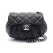 Pre-owned Leather chanel-bags Chanel Vintage , Black , Dames