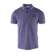 Slim Fit Paarse Polo Shirt Stone Island , Purple , Heren