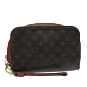 Pre-owned Canvas clutches Louis Vuitton Vintage , Brown , Dames