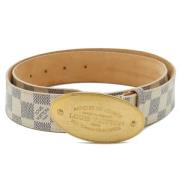 Pre-owned Canvas belts Louis Vuitton Vintage , Yellow , Heren