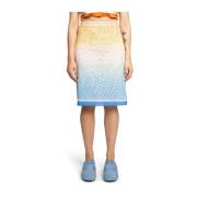 Diamant Monogram Degrade Midi Rok Casablanca , Multicolor , Dames