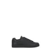 Zwarte Leren Sneakers met Logodetail Church's , Black , Heren