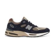 Mesh & Suede Leren Sneakers New Balance , Multicolor , Heren