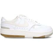 Witte lage sneakers met beige panelen Nike , White , Dames