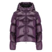 Paarse Waterdichte Gewatteerde Donsjas Vrouw K-Way , Purple , Dames