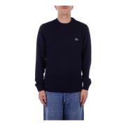 Blauwe Logo Sweater Regular Fit Katoen Lacoste , Blue , Heren