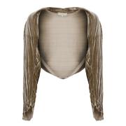 Beige Velvet Shawl Sweaters Antonelli Firenze , Beige , Dames