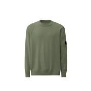 Groene Crew Neck Gebreide Trui C.p. Company , Green , Heren