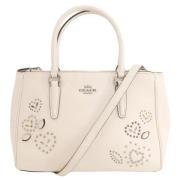 Pre-owned Leather handbags Coach Pre-owned , White , Dames