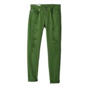 Skinny Fit Kleur Denim Jeans Dondup , Green , Heren