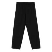 Zwarte Wollen Wijde Broek The Row , Black , Heren