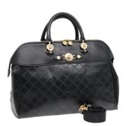 Pre-owned Leather handbags Versace Pre-owned , Black , Dames