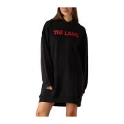 Zwarte Gebreide Hoodie Jurk Alix The Label , Black , Dames