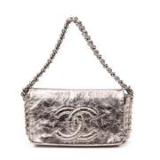 Pre-owned Leather chanel-bags Chanel Vintage , Gray , Dames