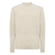 Wol Blend Crew Neck Jumper Boggi Milano , Beige , Heren