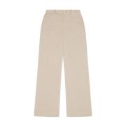 Beige High-Waisted Velours Broek Circolo 1901 , Beige , Dames