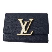 Pre-owned Leather wallets Louis Vuitton Vintage , Blue , Dames