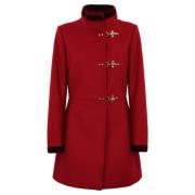 Rode wollen blend jas Virginia Fay , Red , Dames