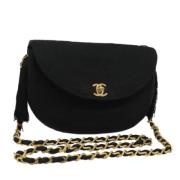 Pre-owned Cotton chanel-bags Chanel Vintage , Black , Dames