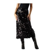 Zwarte Midi Rok Lubinu Moves , Black , Dames