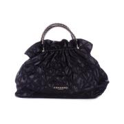 Zwarte Schoudertas met Voorlogo Ermanno Scervino , Black , Dames