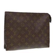 Pre-owned Canvas pouches Louis Vuitton Vintage , Brown , Dames